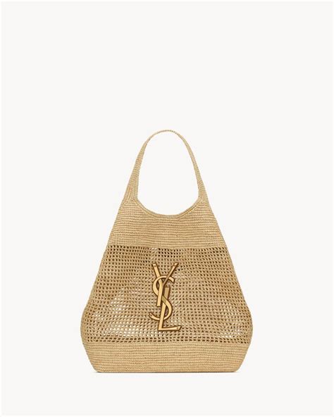 ysl icare raffia tote|ysl icare dupe.